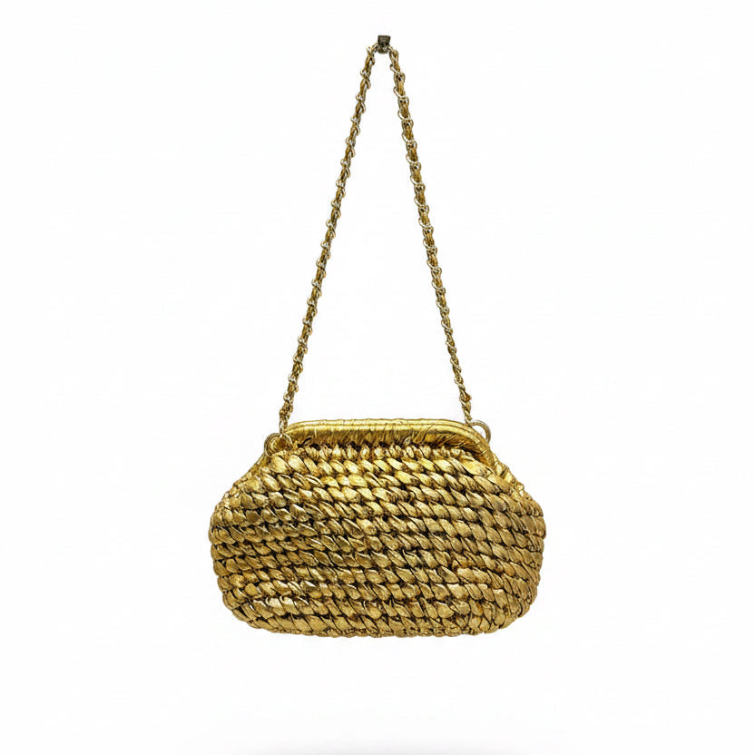 bolso anudado dorado 
