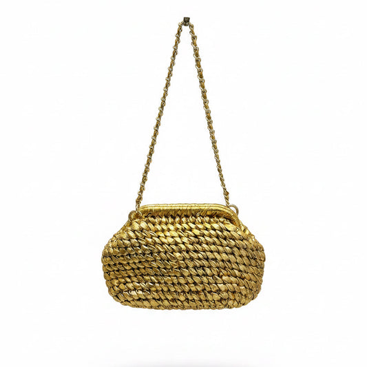 bolso anudado dorado 