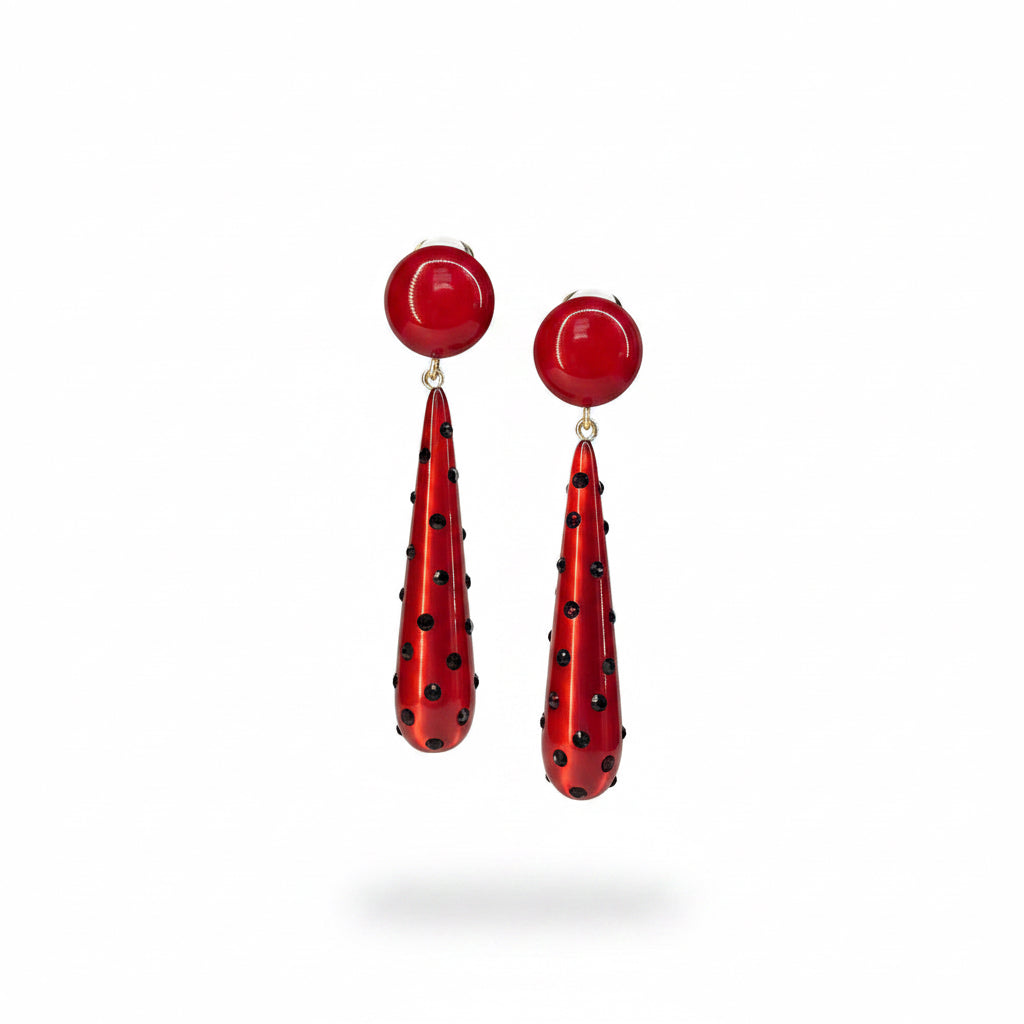 aros de clip con resina y cristal 
