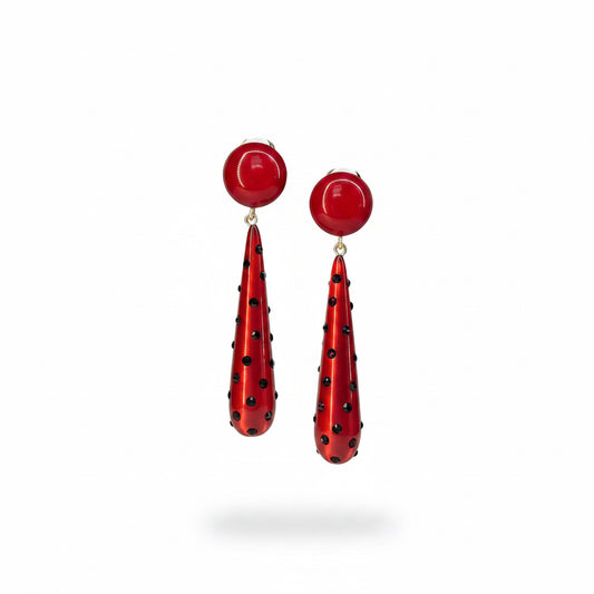 aros de clip con resina y cristal 