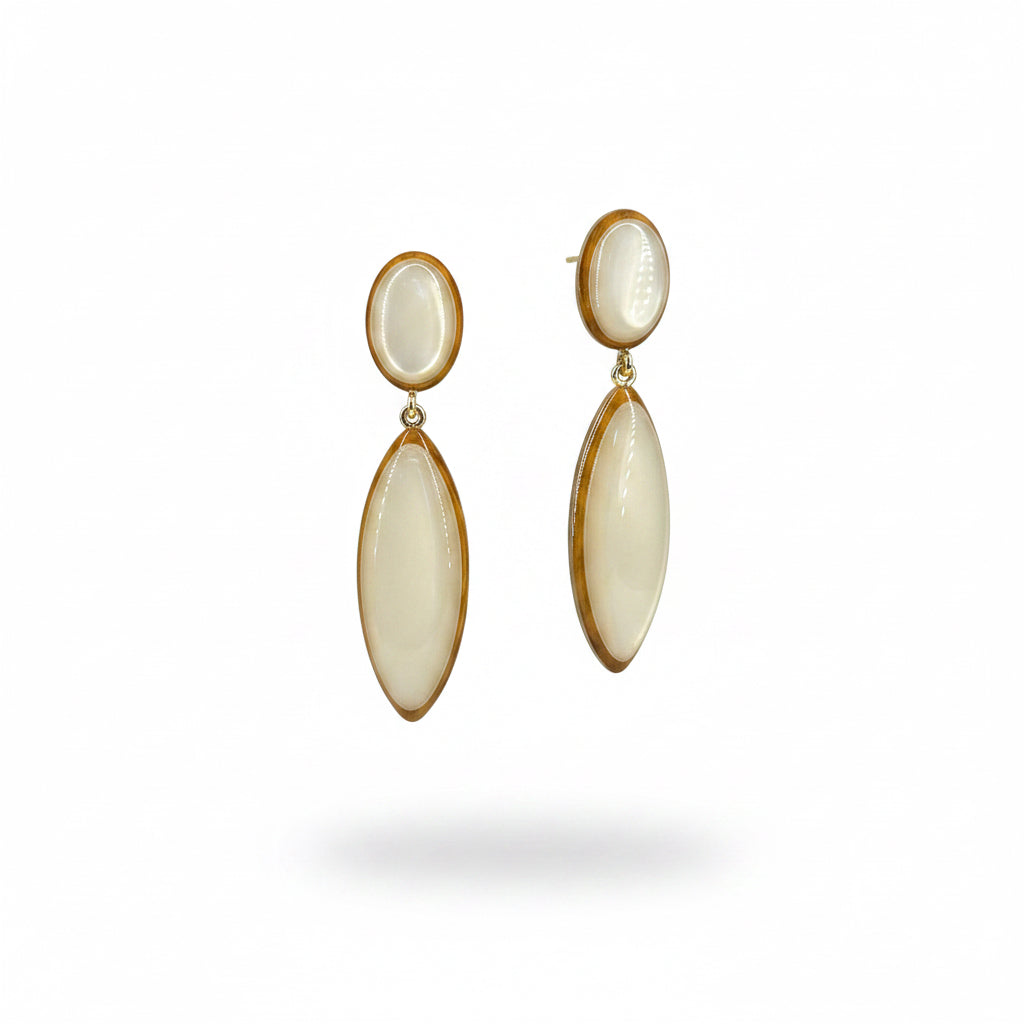 aros beige y marron 
