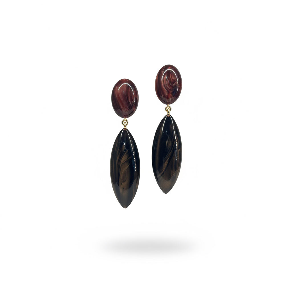 aros bordo y marron 
