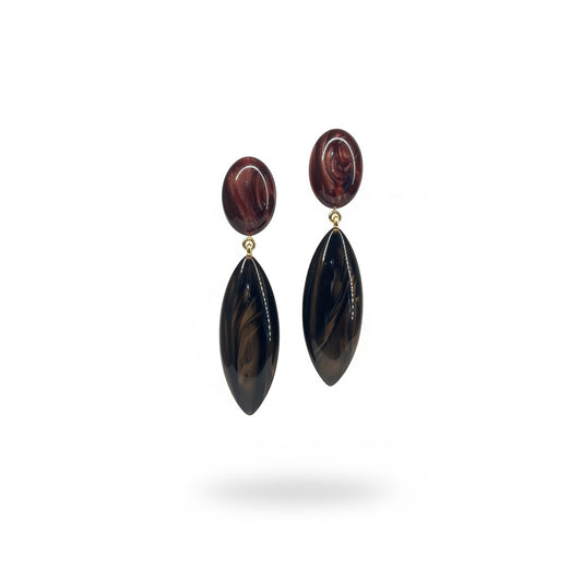 aros bordo y marron 
