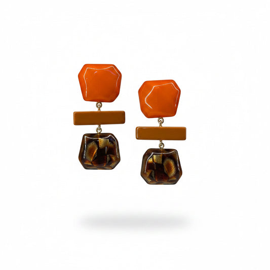 Aros de resina geométricos marmolado