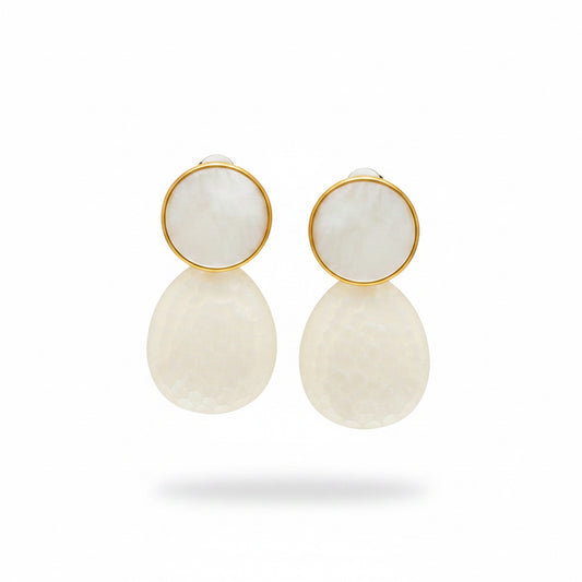 aros beige de resina 