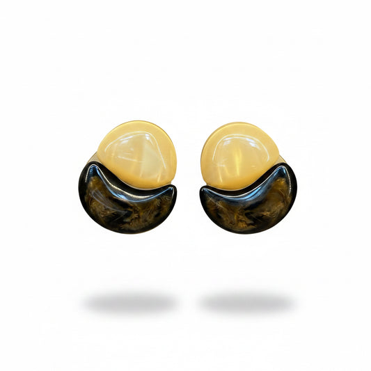 Aros beige y marmolado