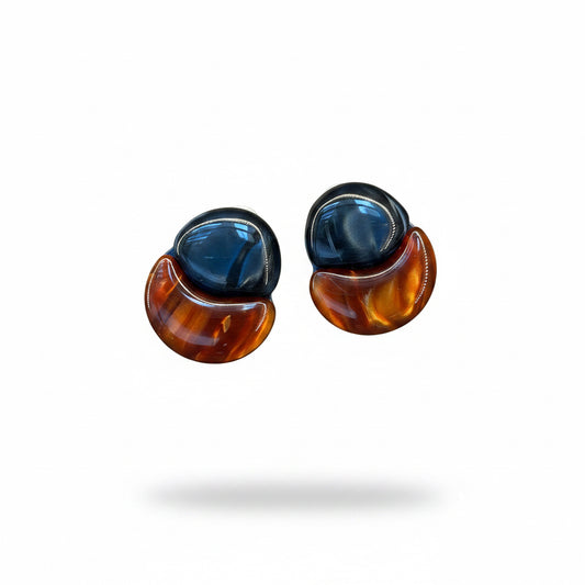 aros azul y beige 
