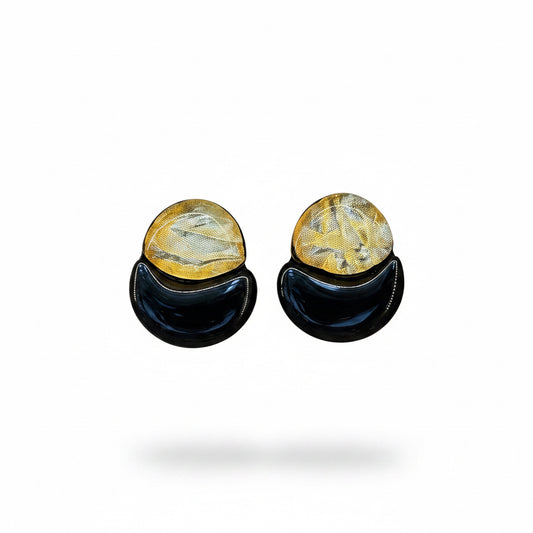 aros dorados y negros 
