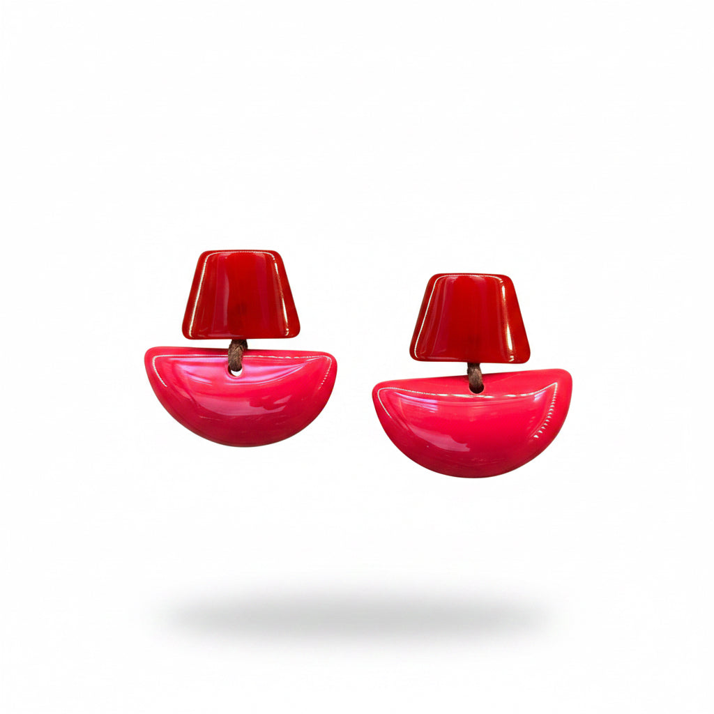 aros rojos y fucsias 