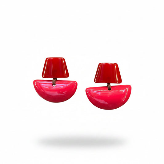 aros rojos y fucsias 