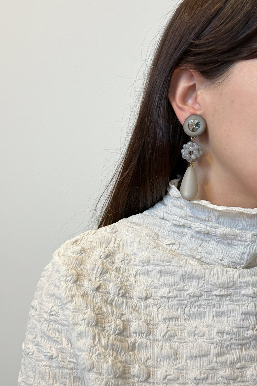 Aros gris resina y cristal