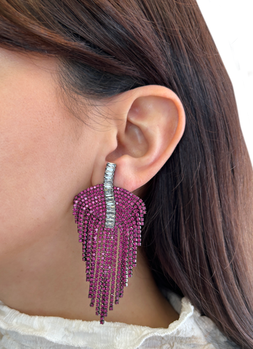 Aros lluvia de zirconia