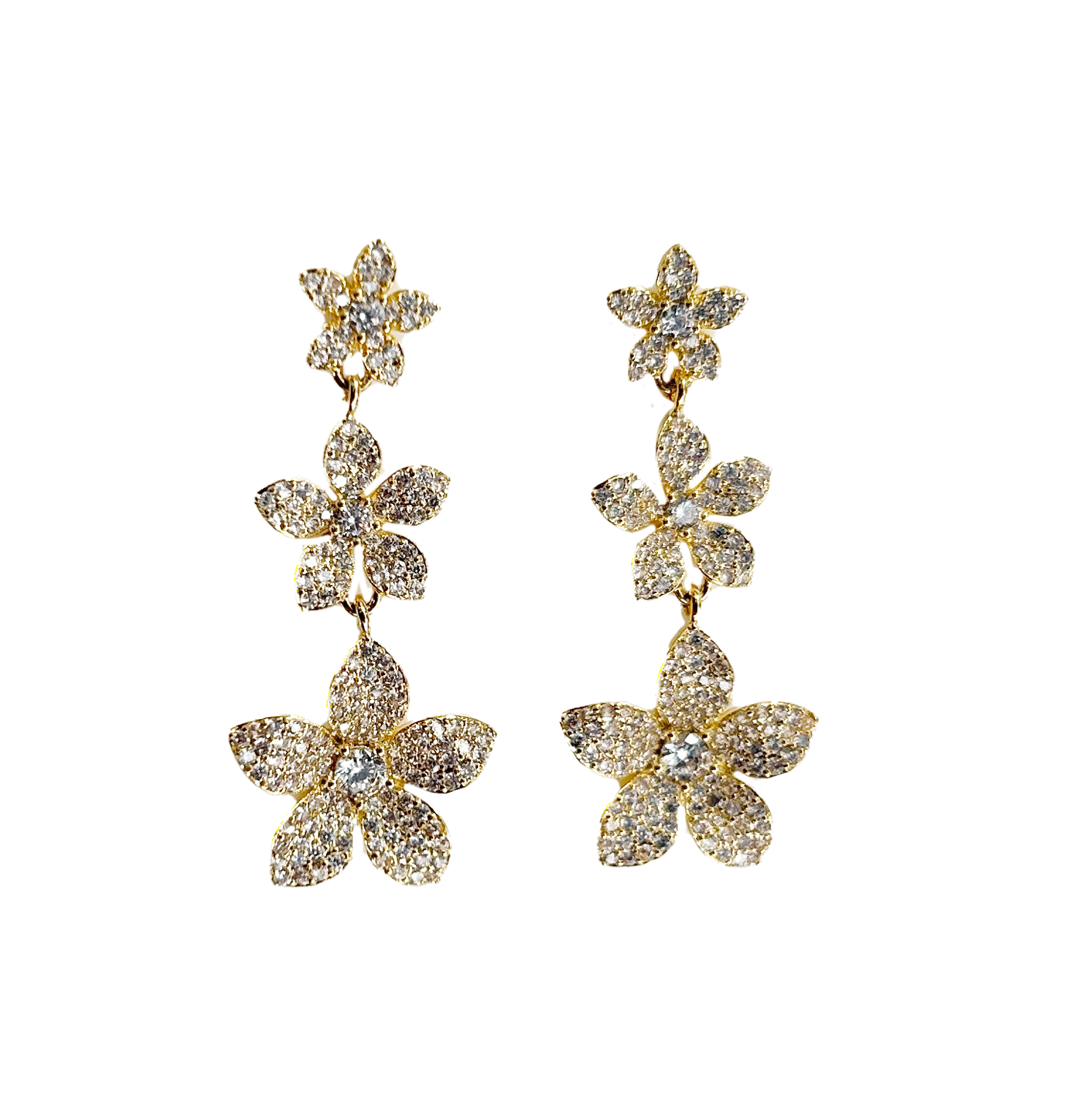 aros flores de zirconia