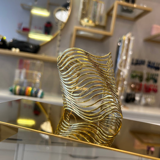 pulsera de bronce dorado