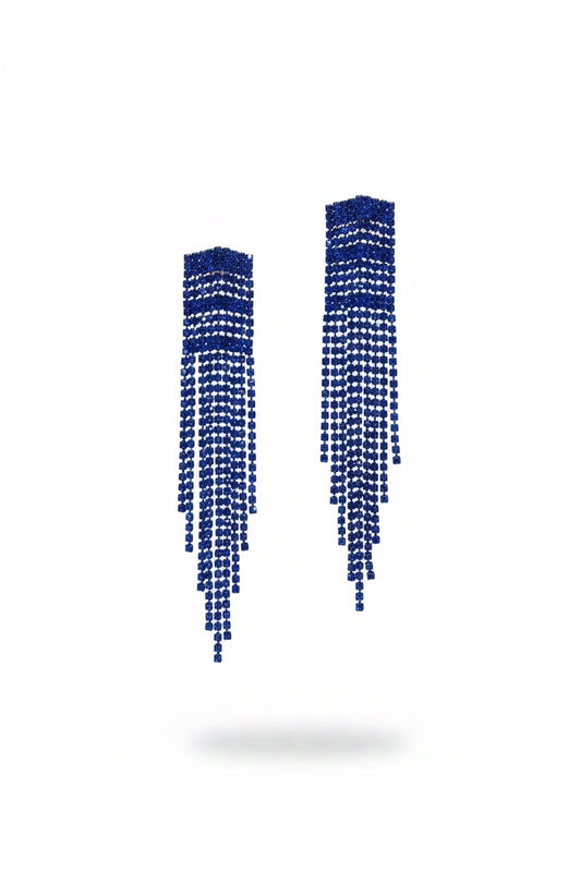 Aros largos azul