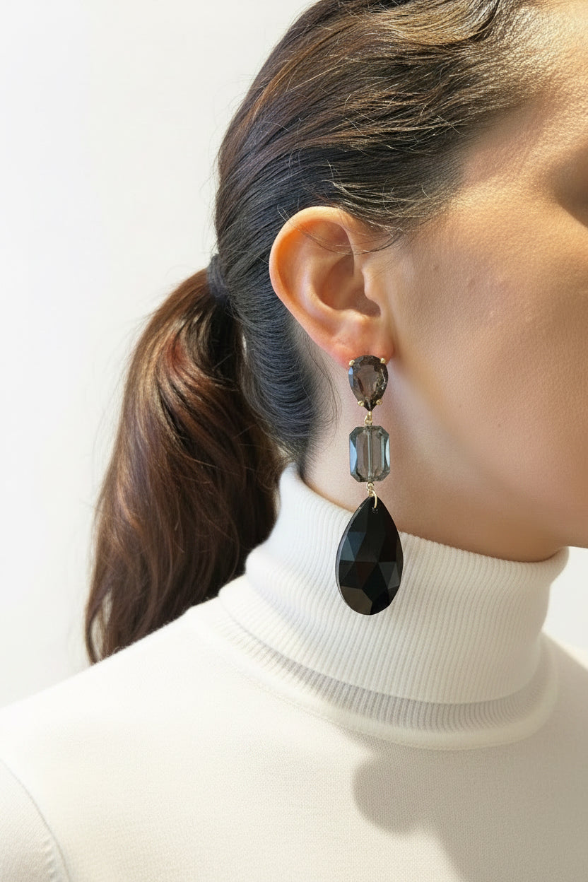 Aros cristal azul