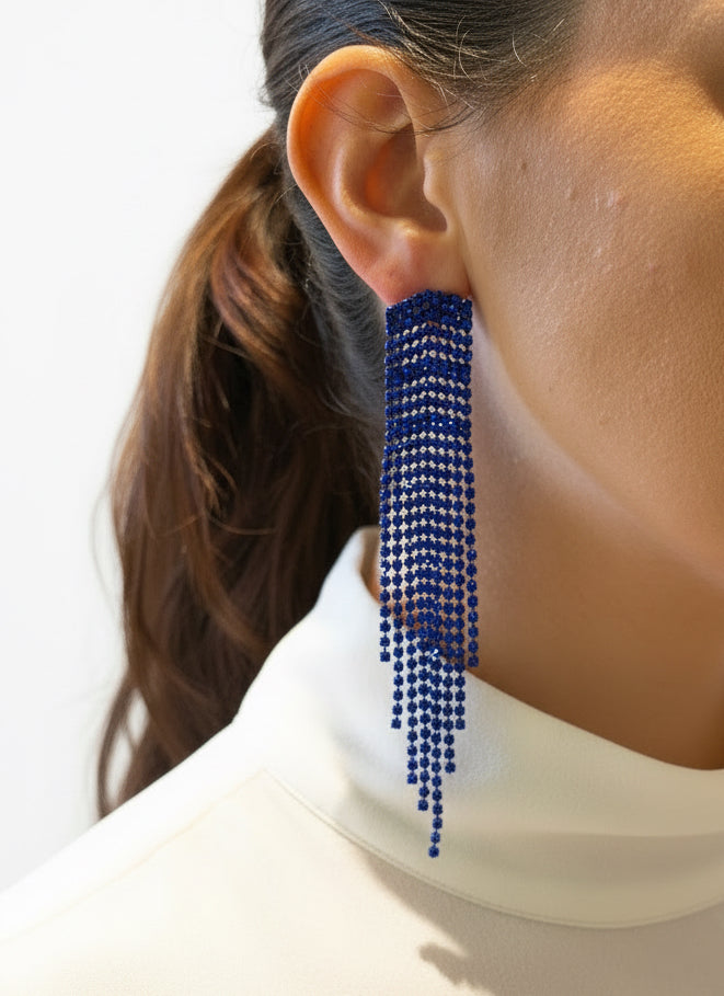 Aros largos azul