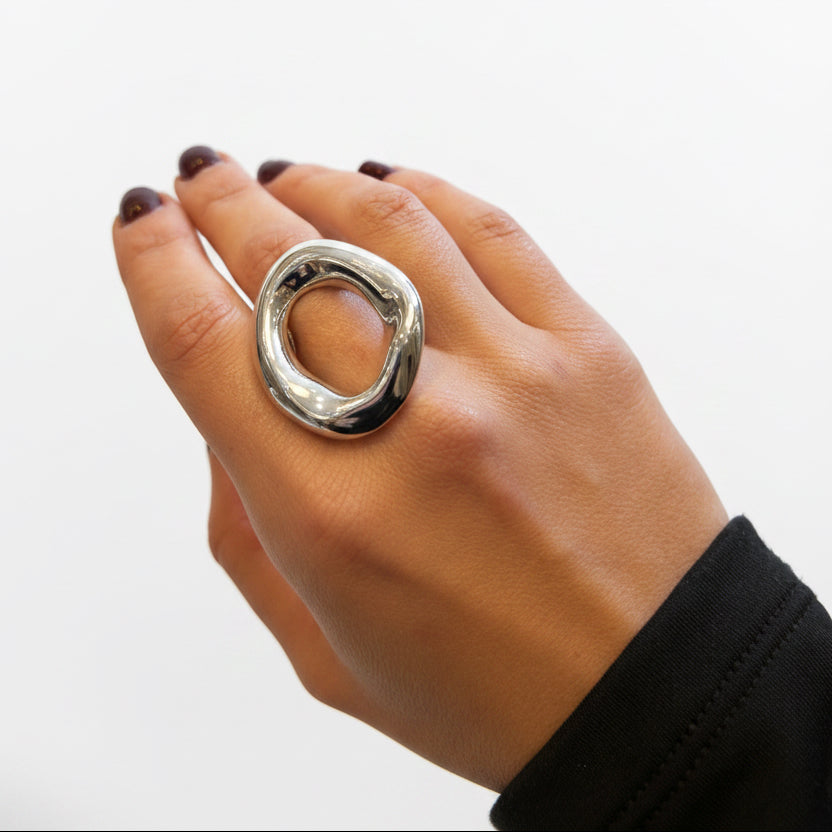 Anillo eslabón con volumen