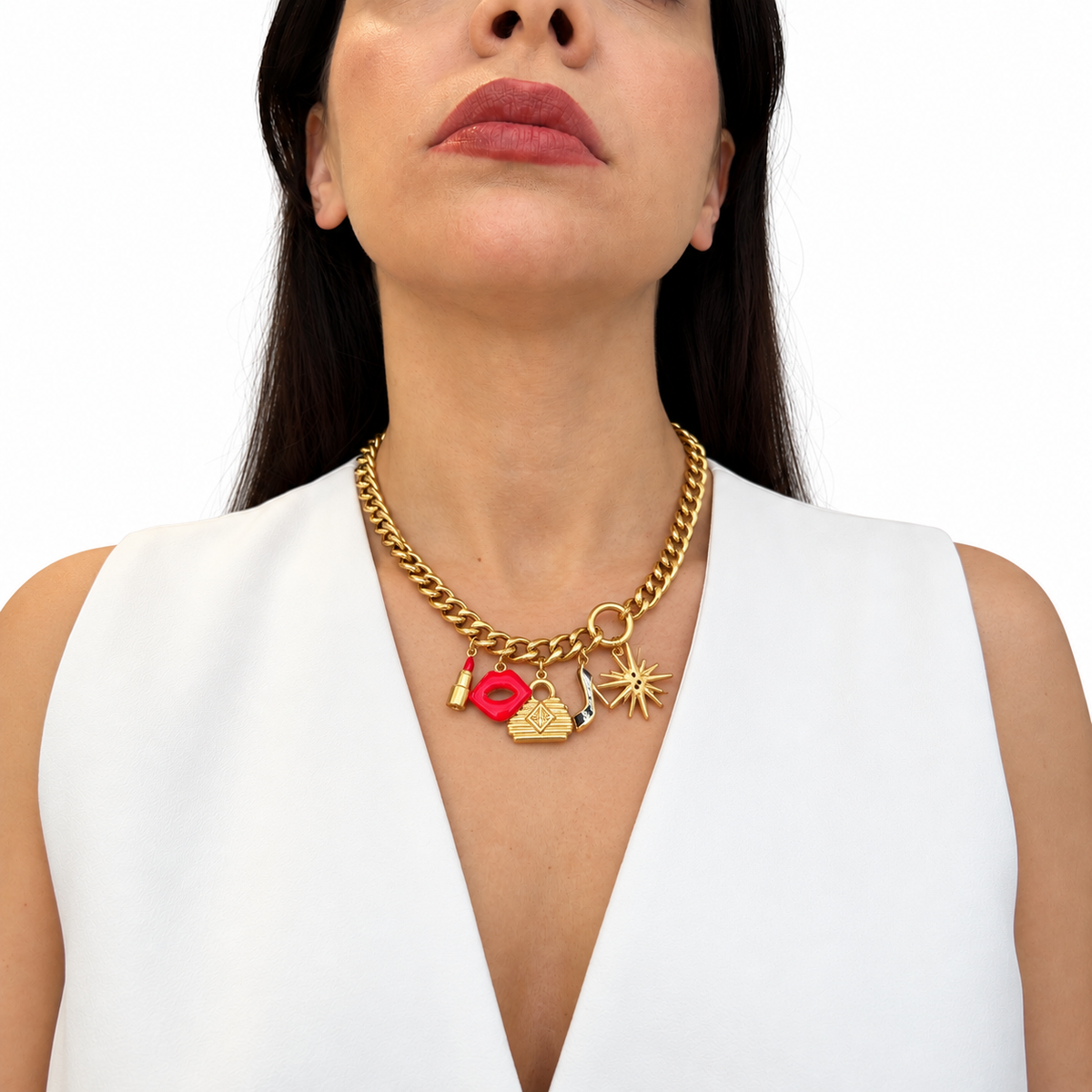 Collar charms  elegantes
