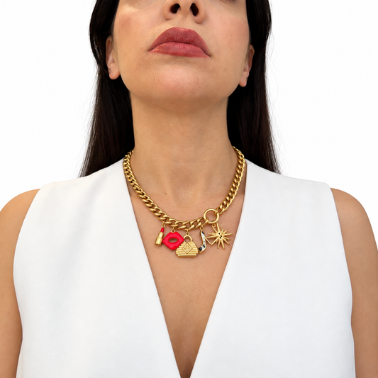 Collar charms  elegantes