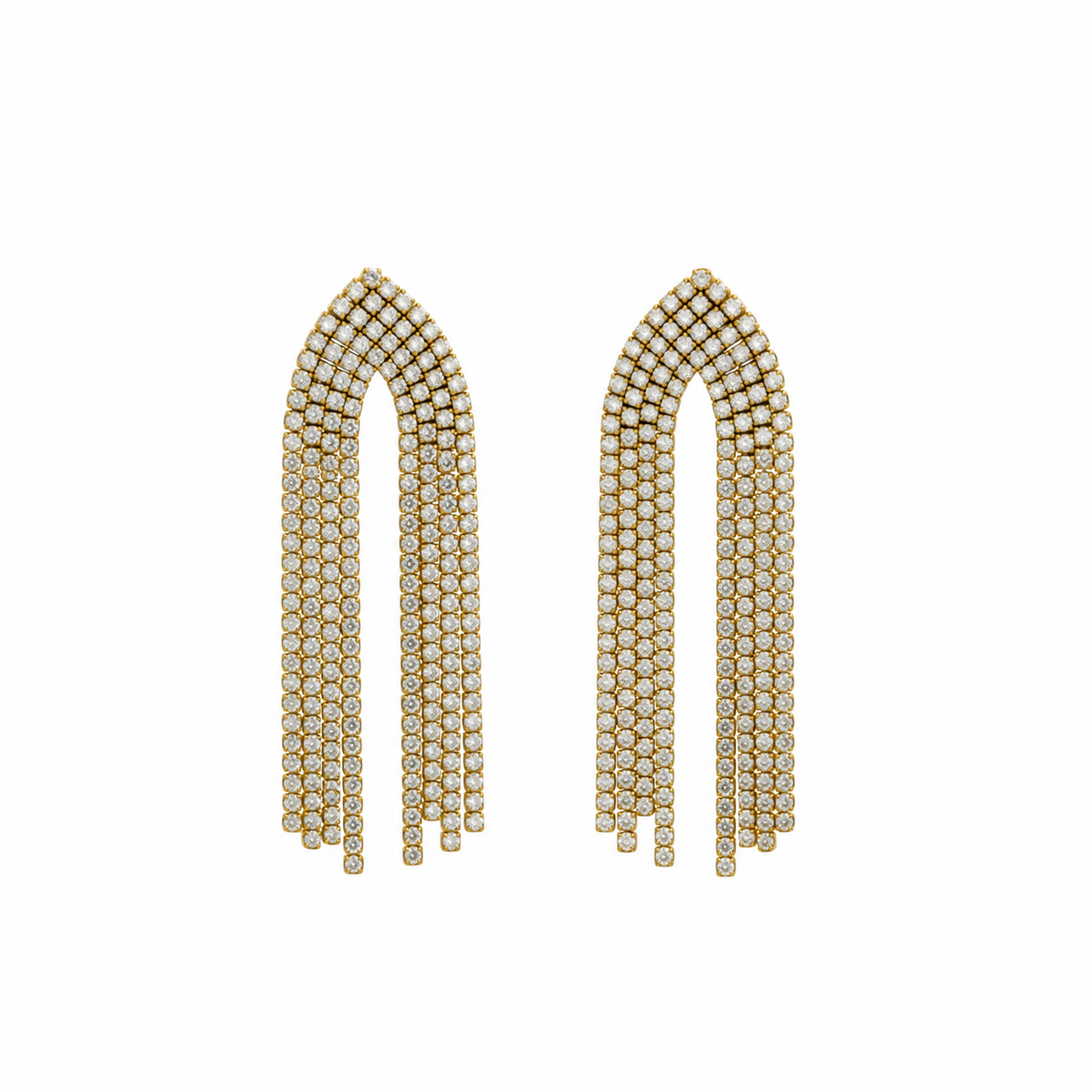 Aros doble lluvia zirconia