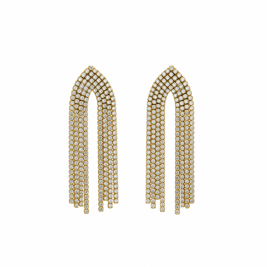 Aros doble lluvia zirconia