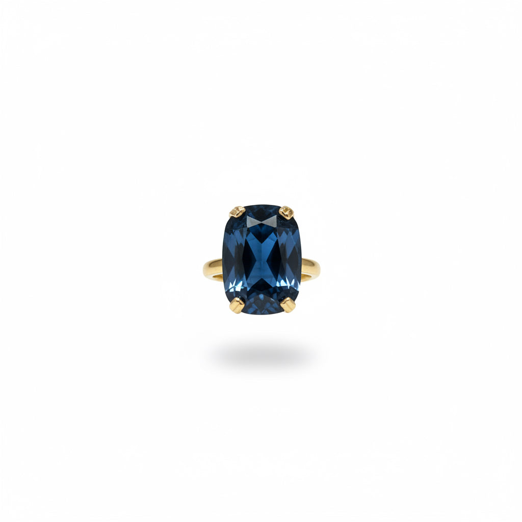 Anillo cristal azul