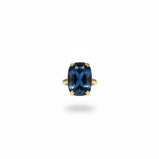 Anillo cristal azul