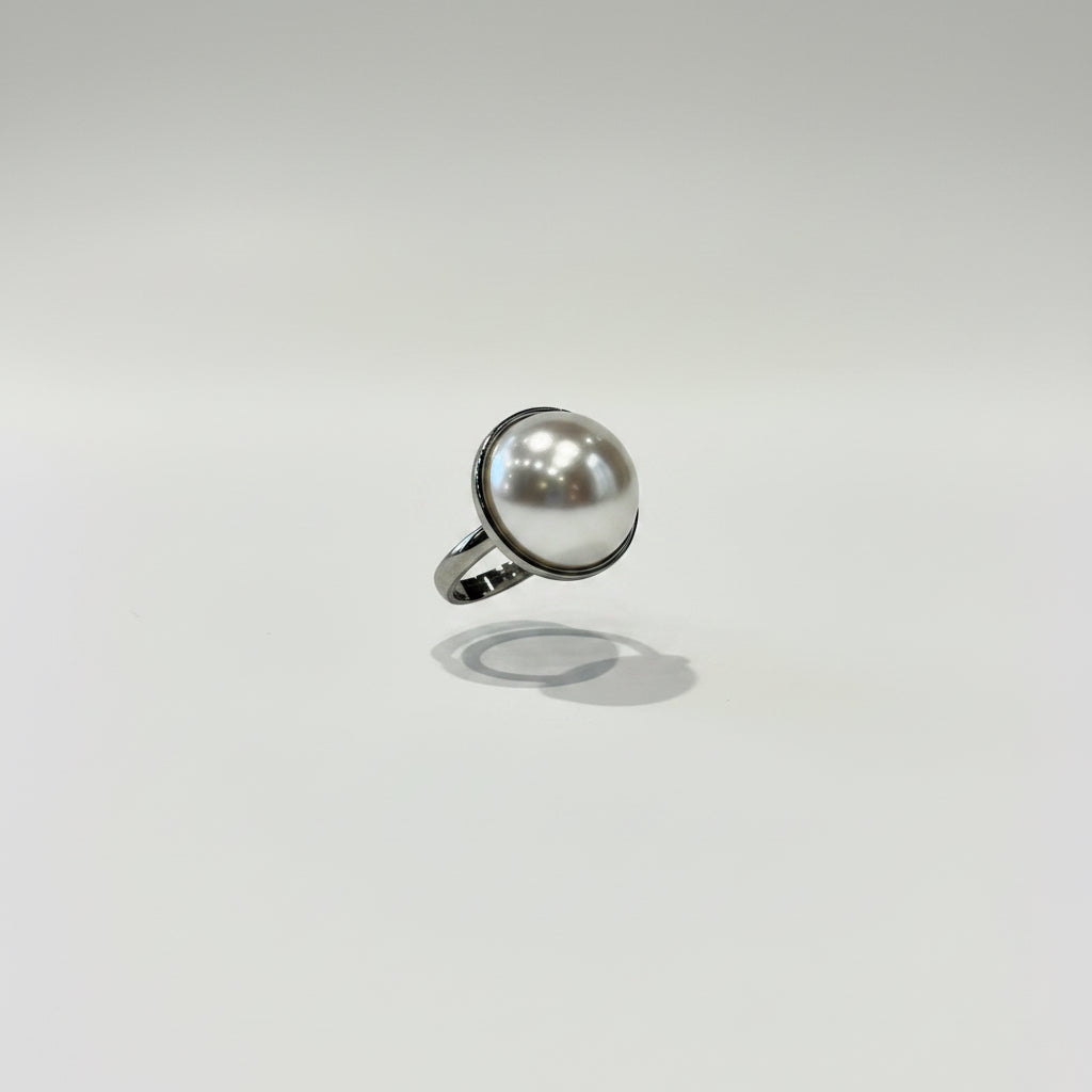 Anillo media perla