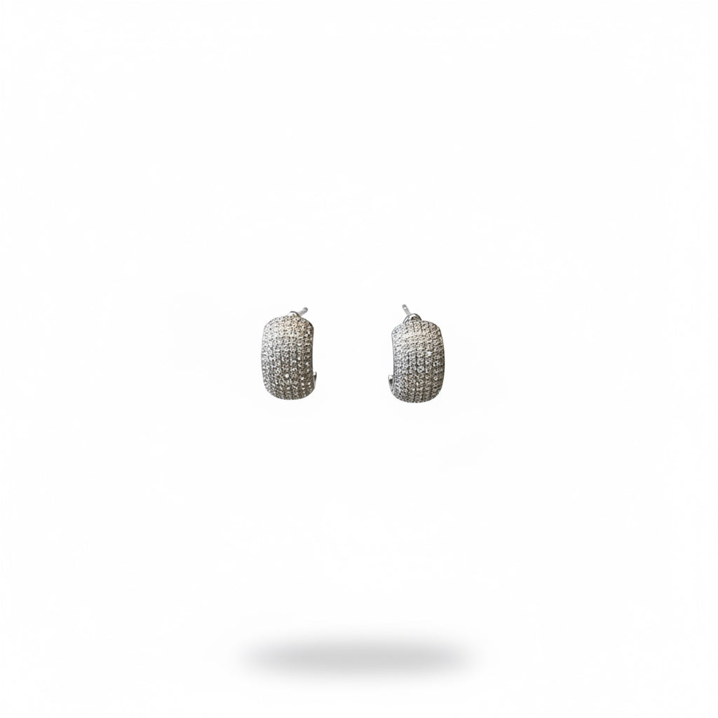 Argollas zirconia plateada