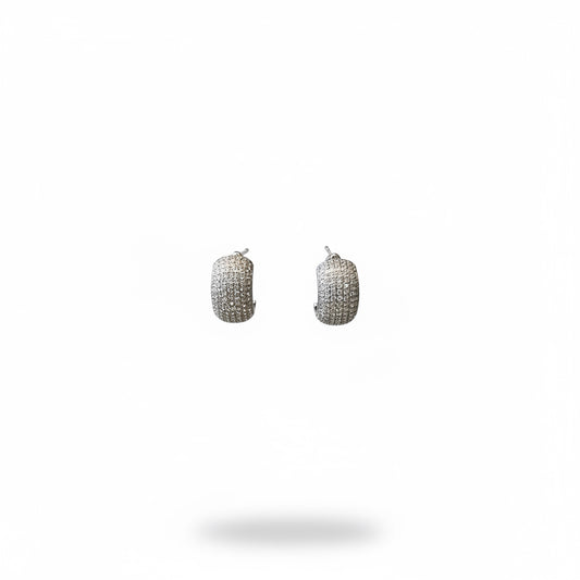 Argollas zirconia plateada