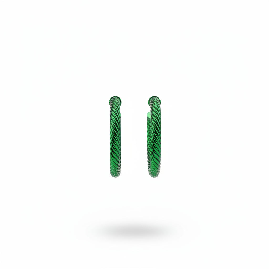 Argollas verdes de metal