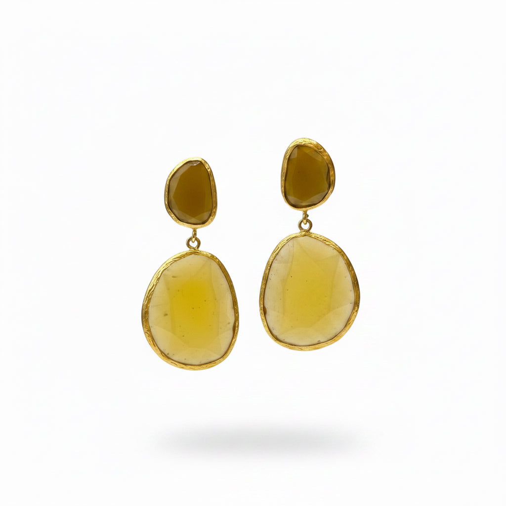 Aros agata amarillo