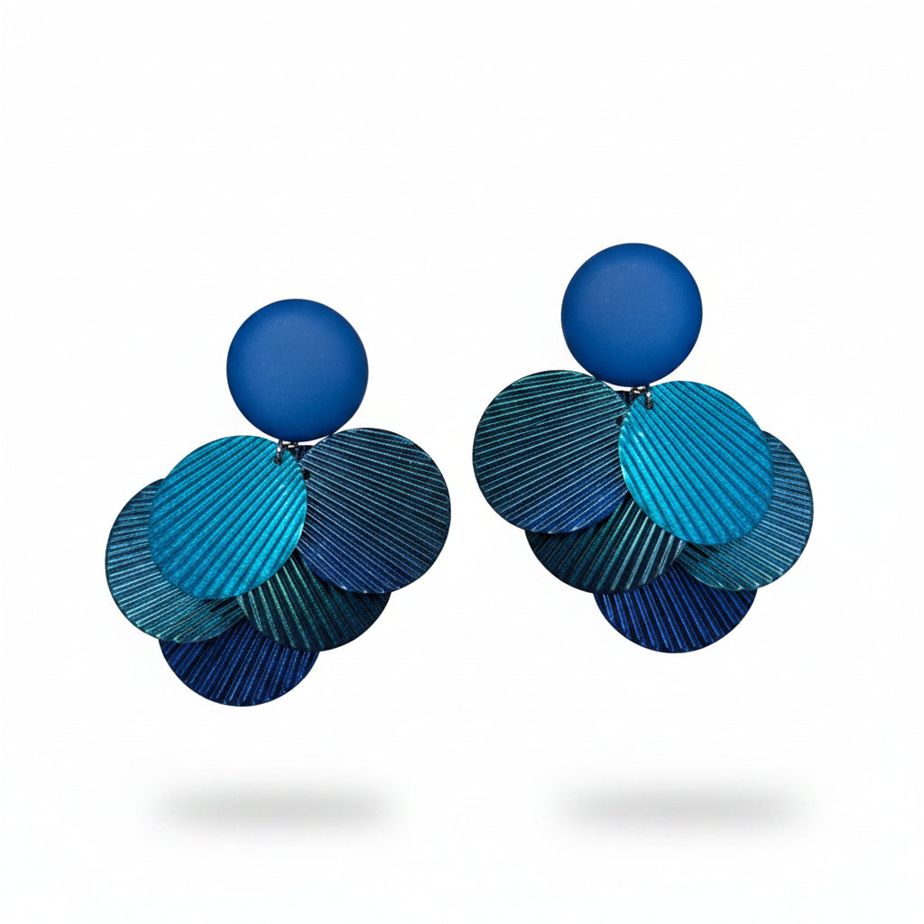Aros azules de chapitas