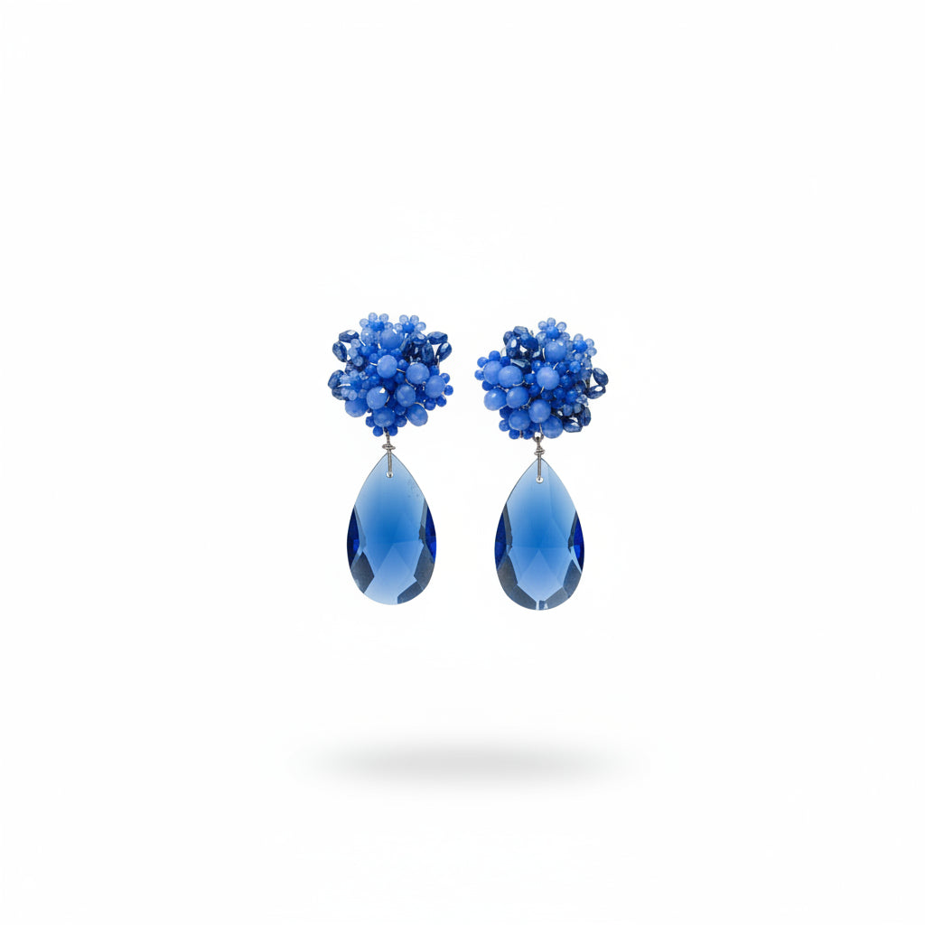 Aros gota azul