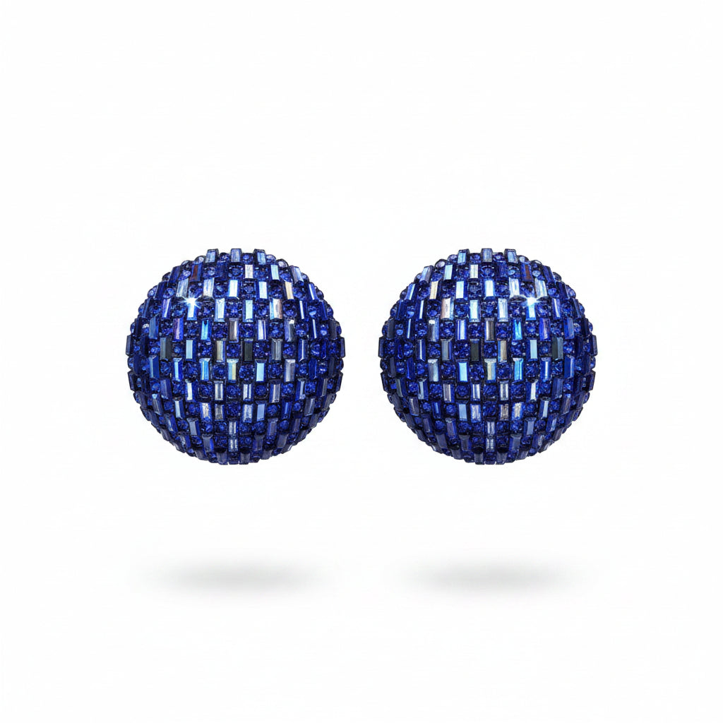Aros cortos de strass