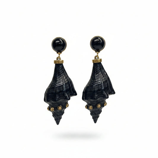 Aros caracoles negros