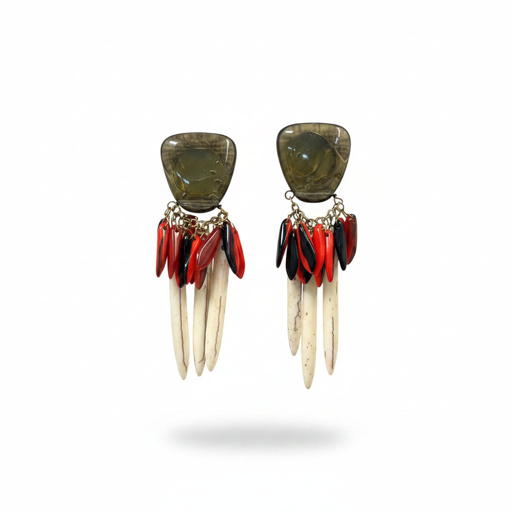 Aros coral y hueso