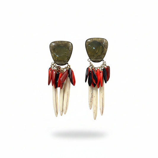 Aros coral y hueso