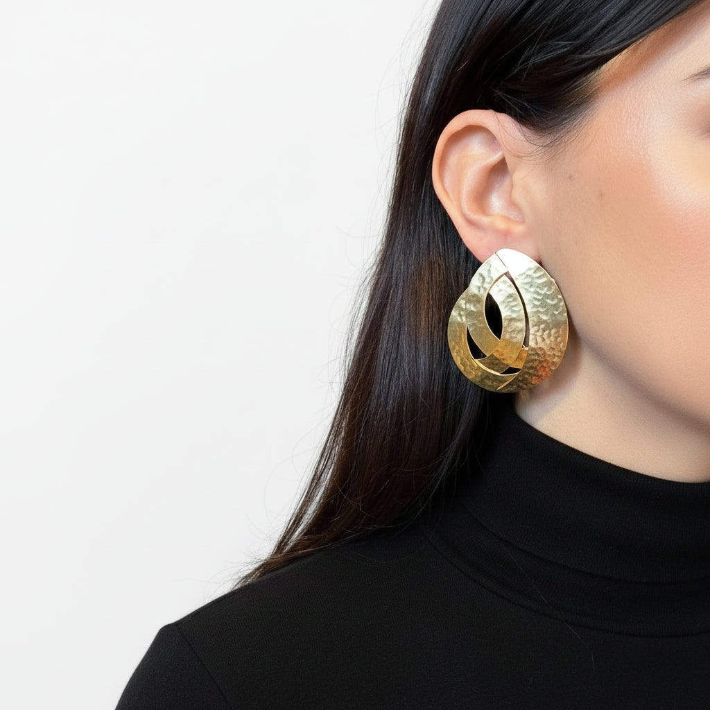 Aros dorados doble