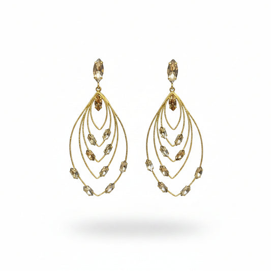 Aros alargados cristal
