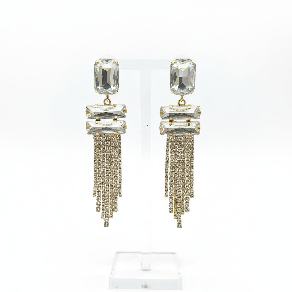 Aros piezas rectangulares de strass