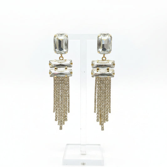 Aros piezas rectangulares de strass