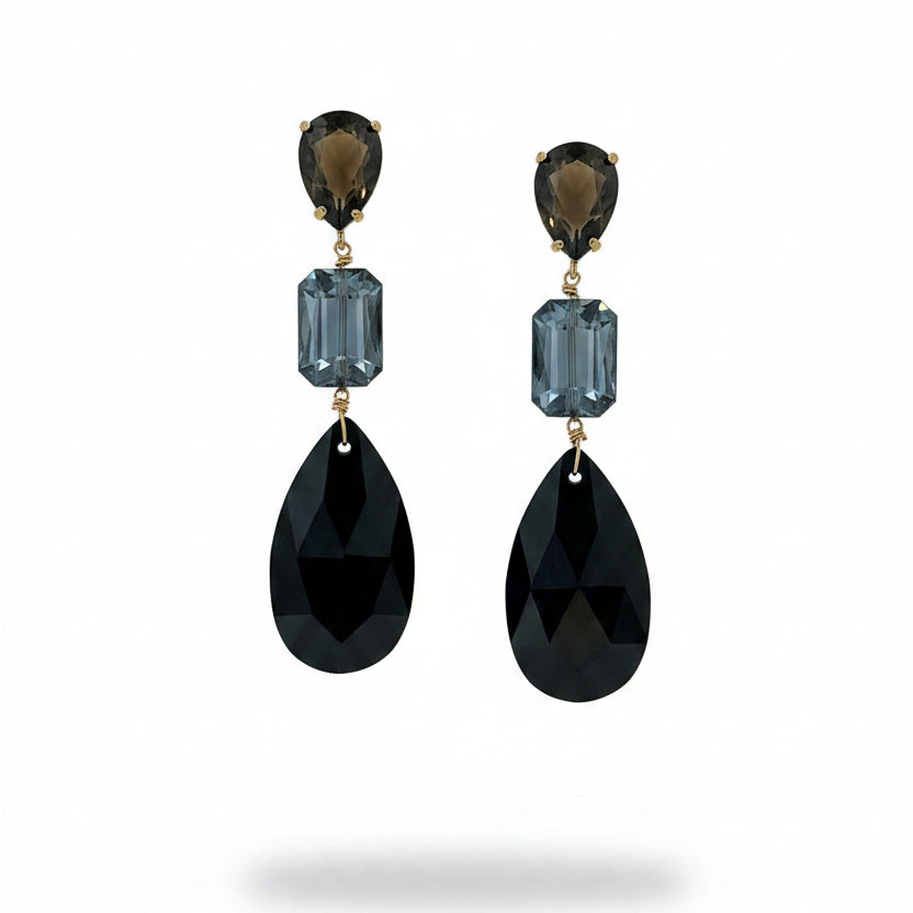 Aros cristal azul