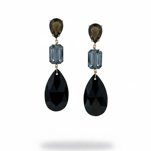 Aros cristal azul