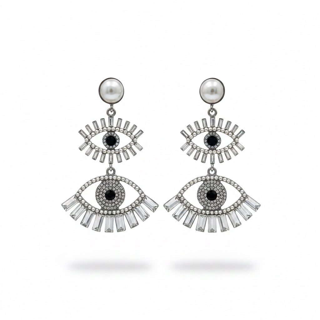 Aros ojos de strass