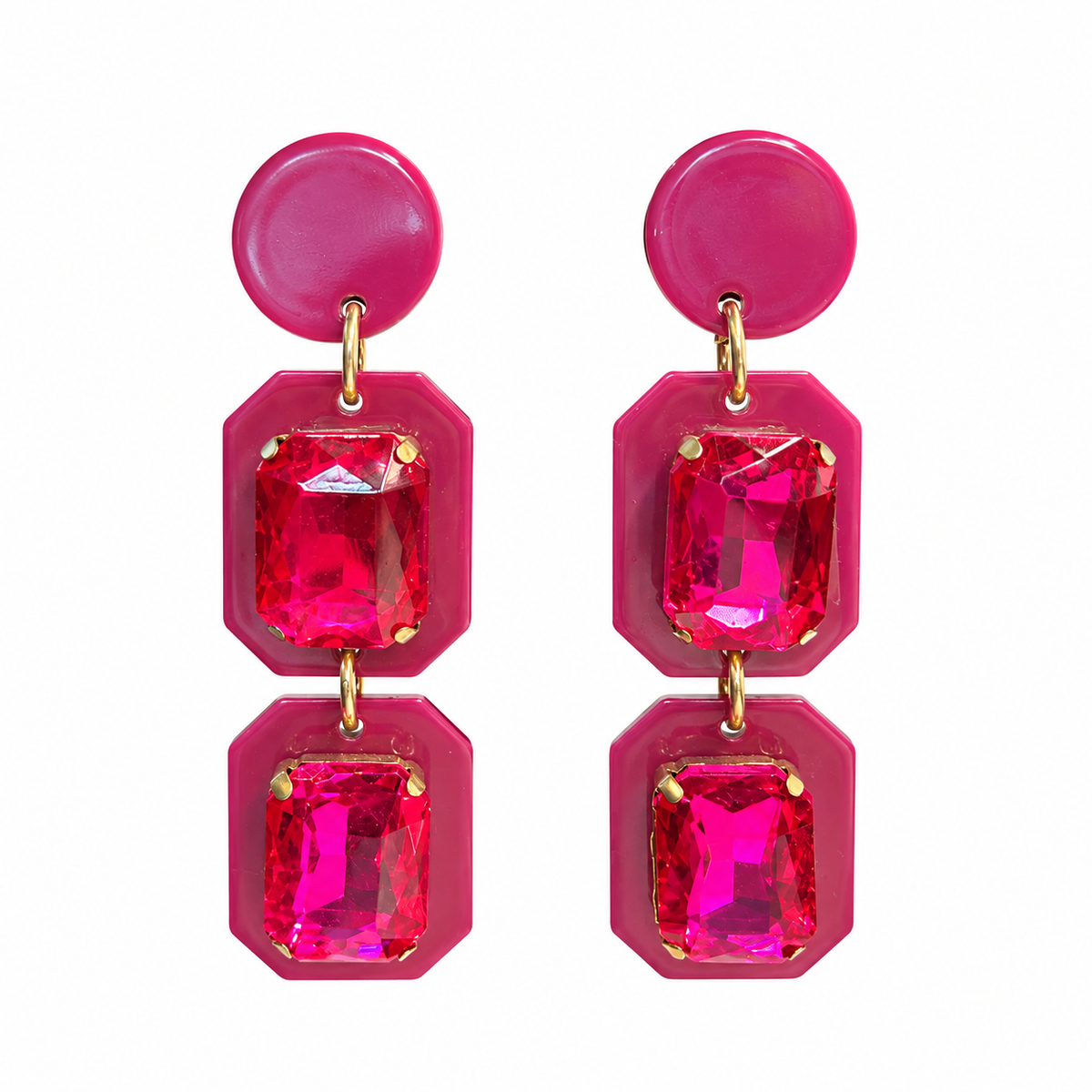 Aros rectángulos con cristal