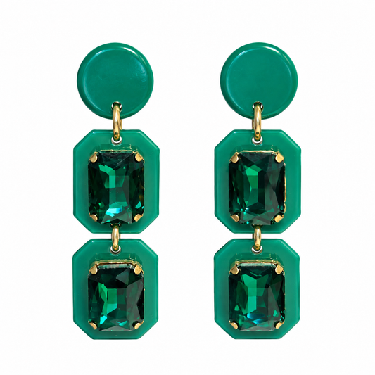 Aros rectángulos con cristal