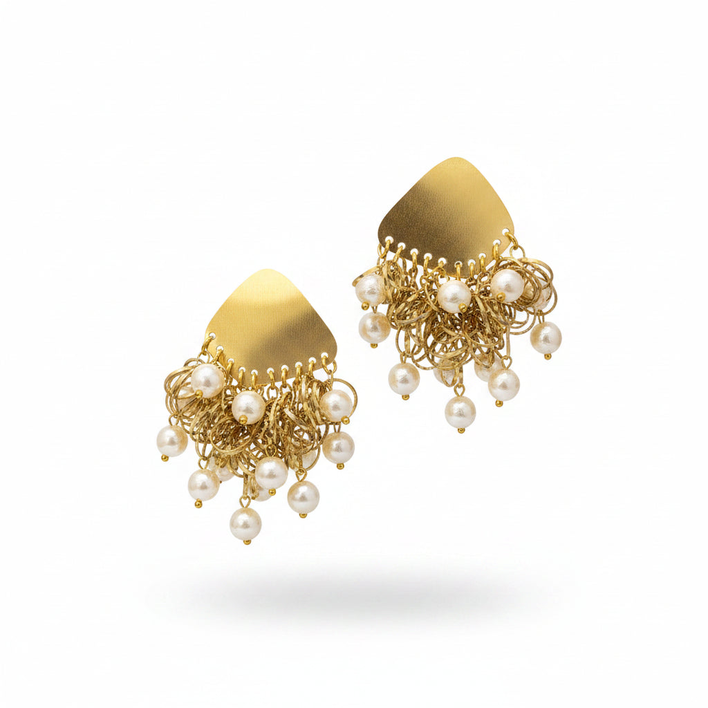 Aros multi argollas con perla