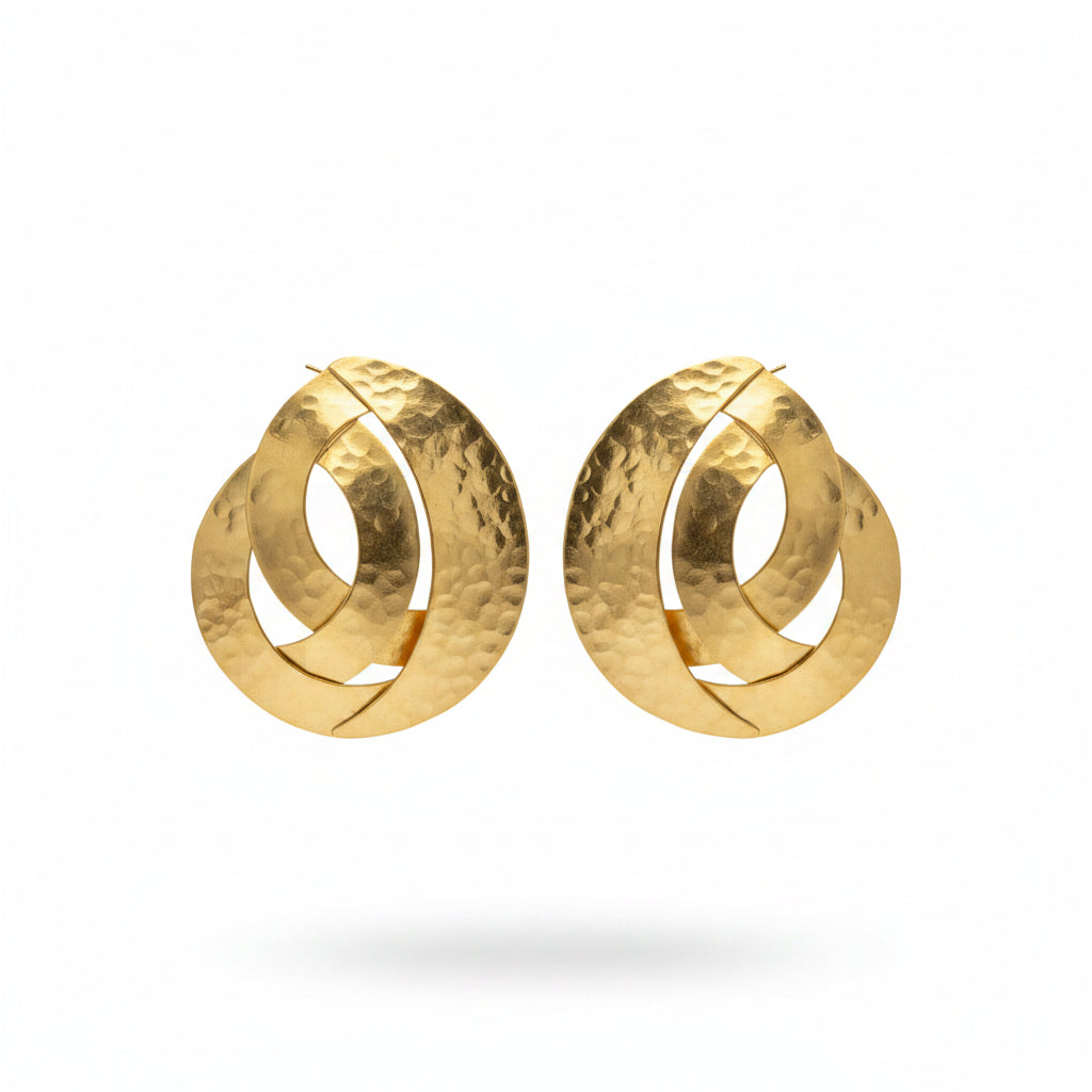 Aros dorados doble